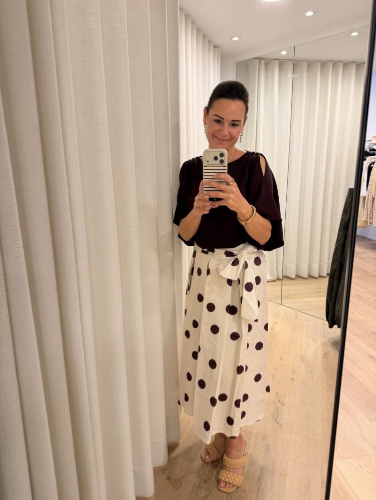 Polka dot rok Off white