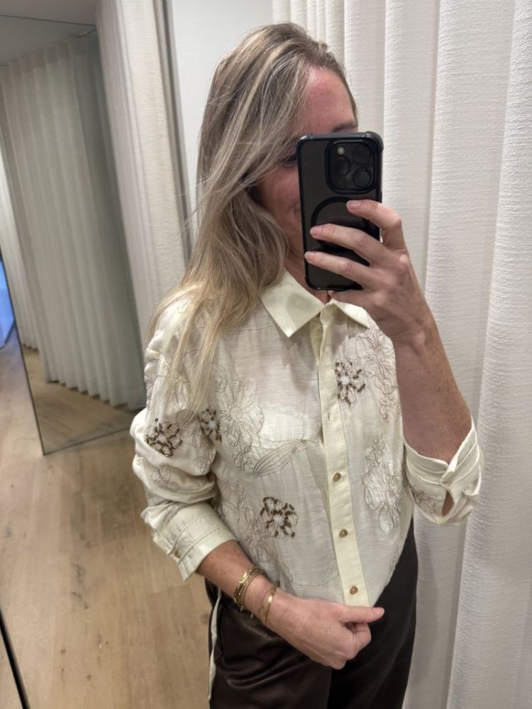 Aaliya Blouse Embroidery Off White