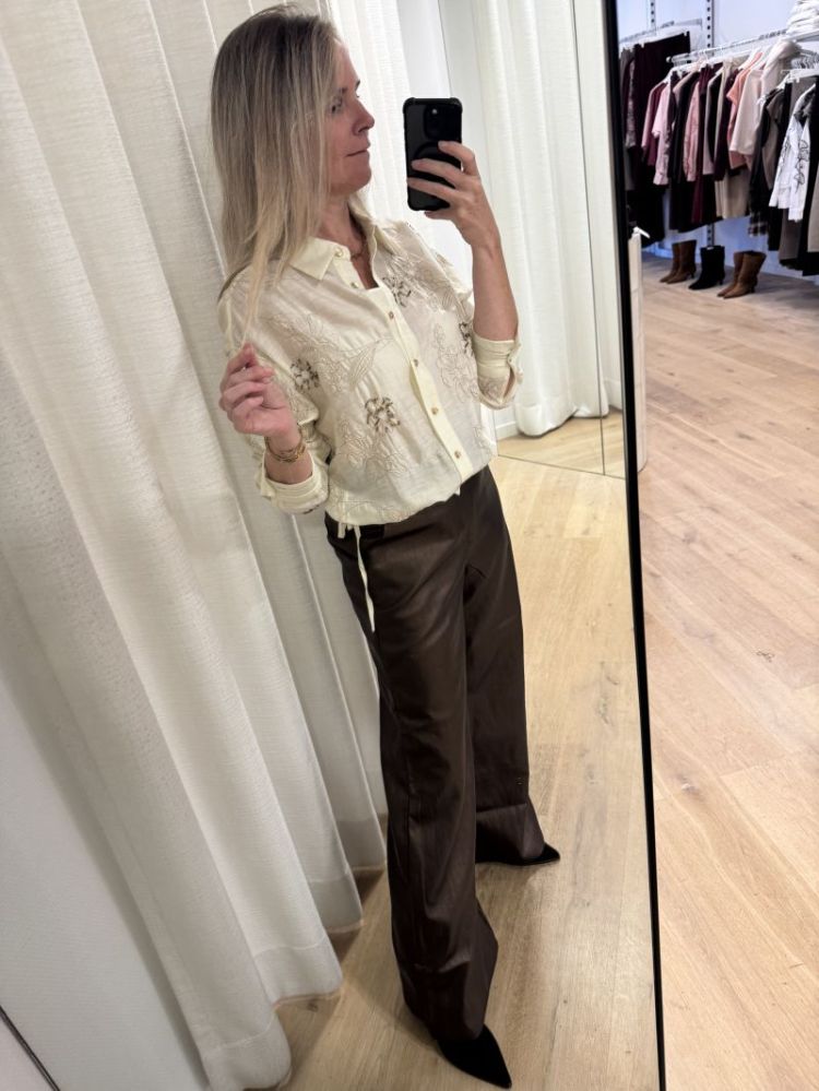 Aaliya Blouse Embroidery  Off White