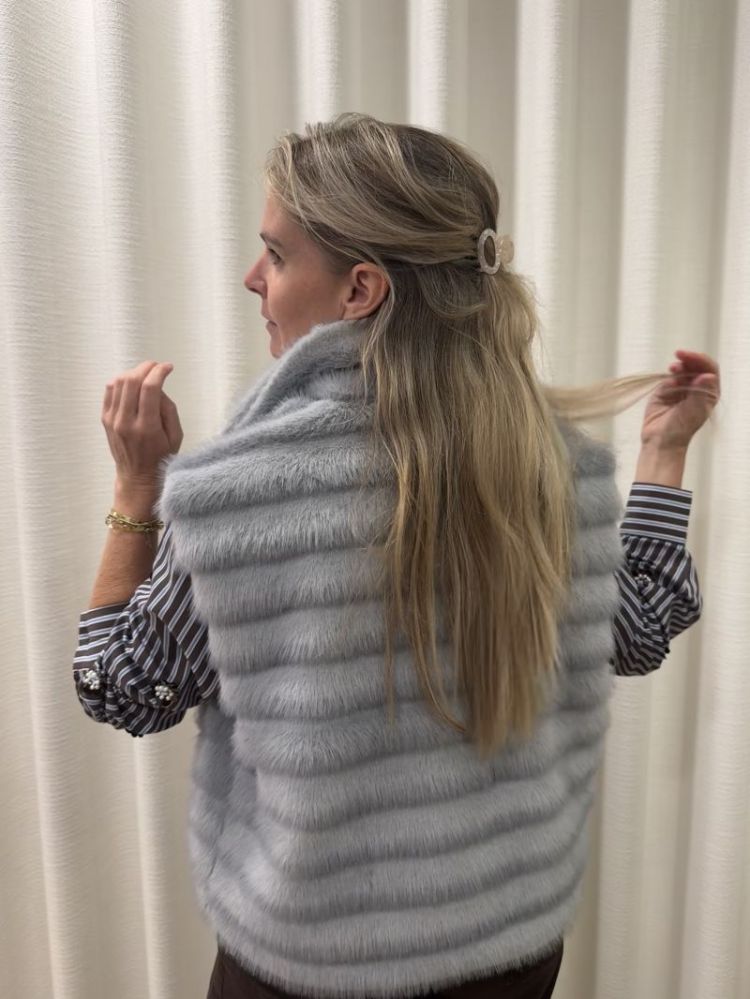 Harriet Gilet Zipper Sky