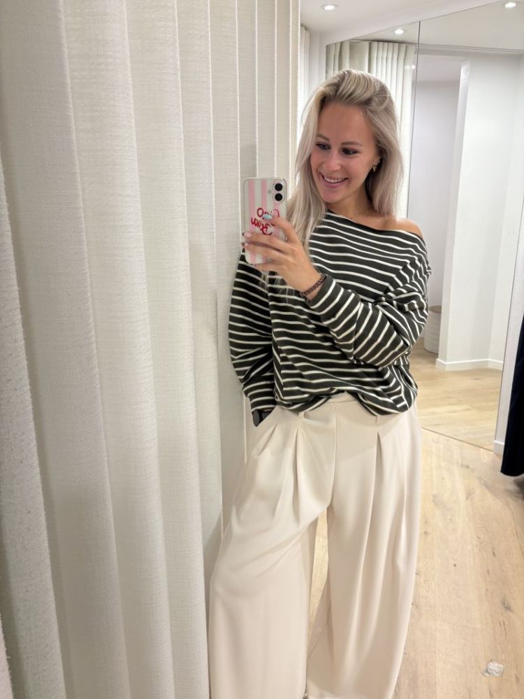 Pleated Betul Pants  Ecru