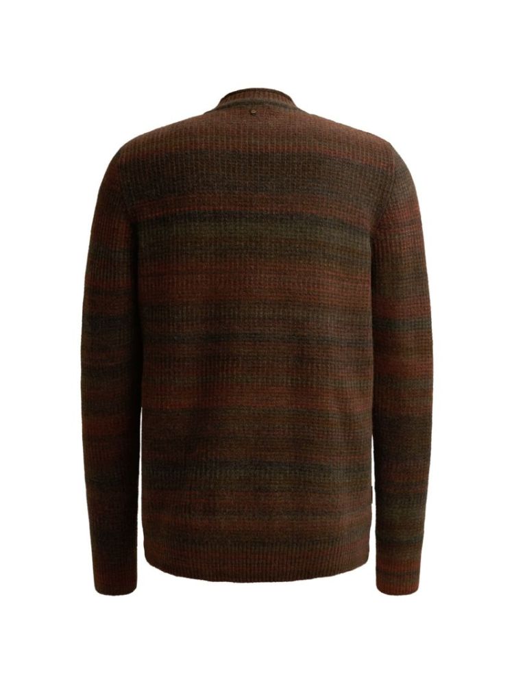 R-neck Spaced Knit Arabian Spice