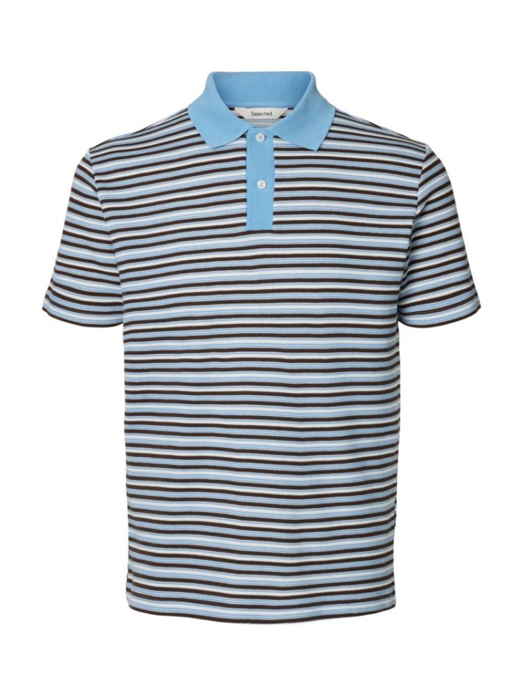 Jasper Stripe Polo Egret Stripes