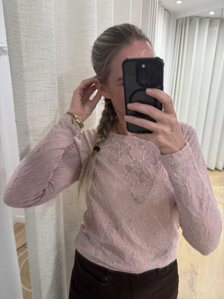 Via blouse pale mauve