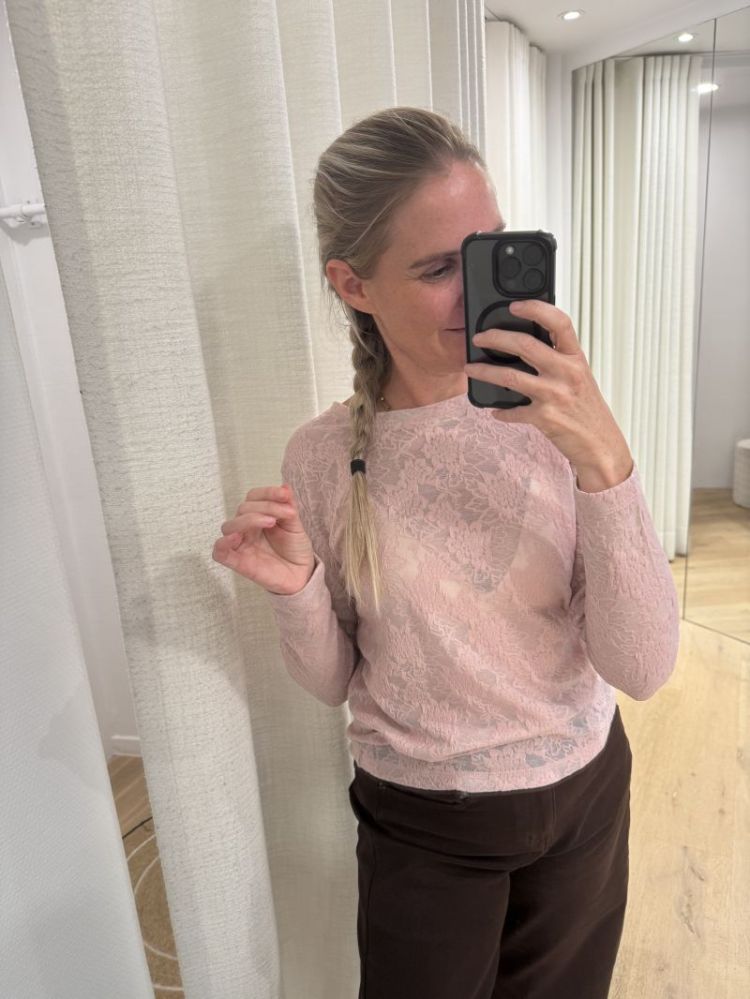 Via blouse pale mauve