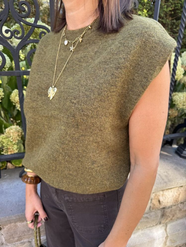 Lulu knit green melange