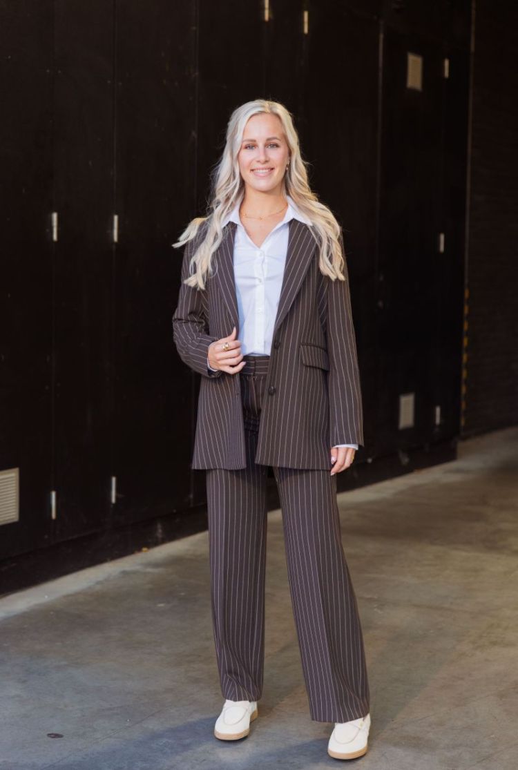 Rita wide pant pin stripe delicioso