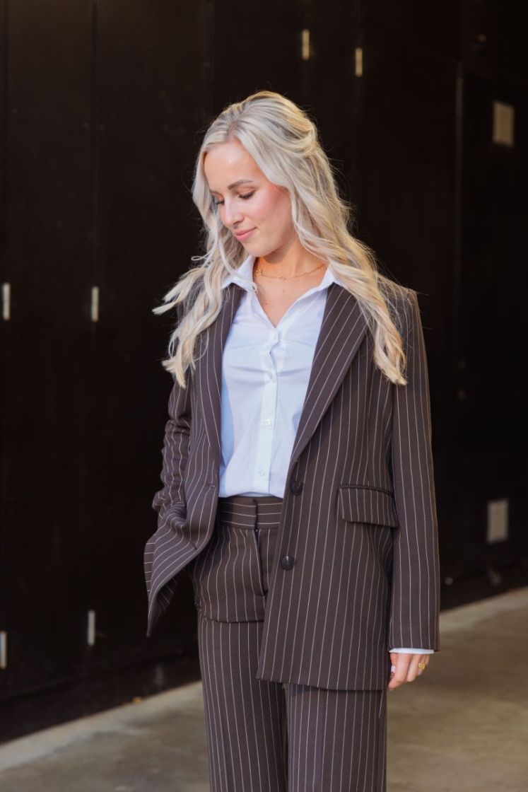 Rita relaxed blazer pin stripe delicioso