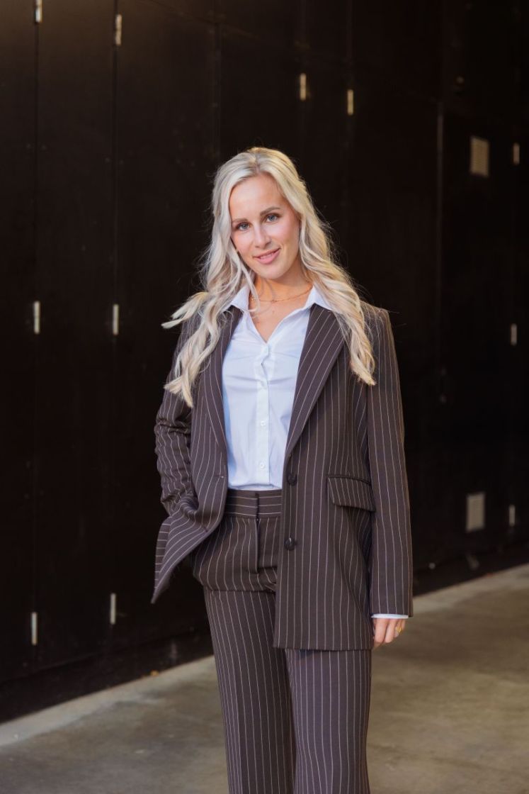 Rita relaxed blazer pin stripe delicioso