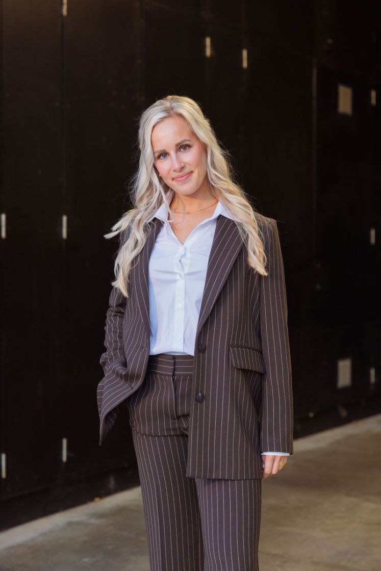 Rita relaxed blazer pin stripe delicioso