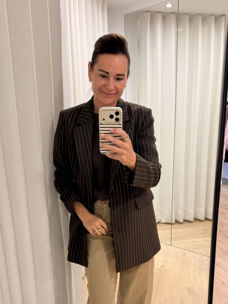 Rita relaxed blazer pin stripe delicioso