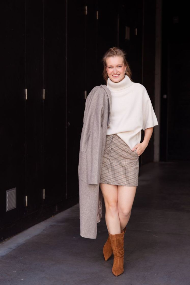 Elara mini skirt checks