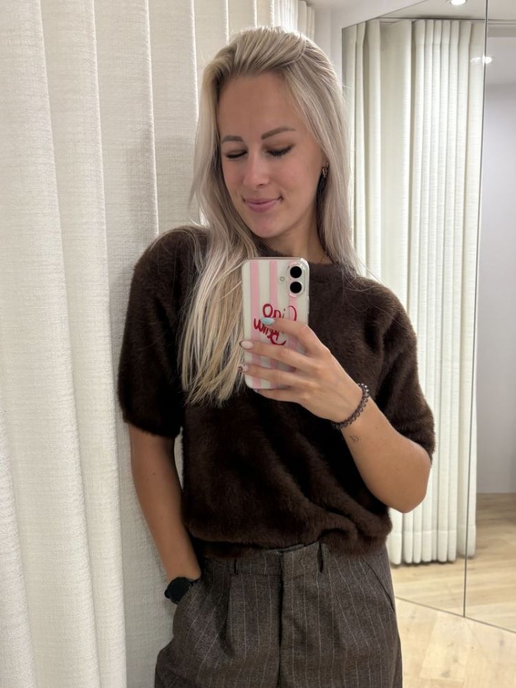 Knitted top Marcy Dark brown