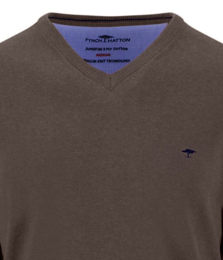 Knitwear V-Neck Dark Cocholate