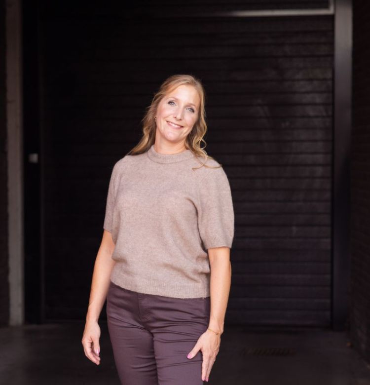 Johi wool blend pullover Taupe gray