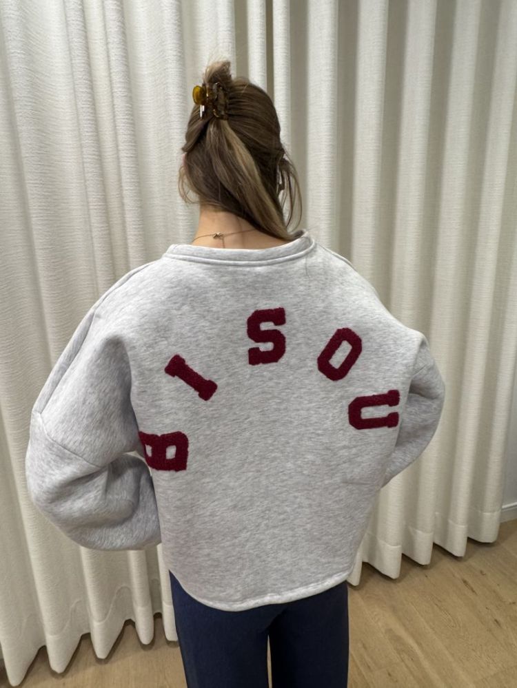 Sweat Bisous grijs