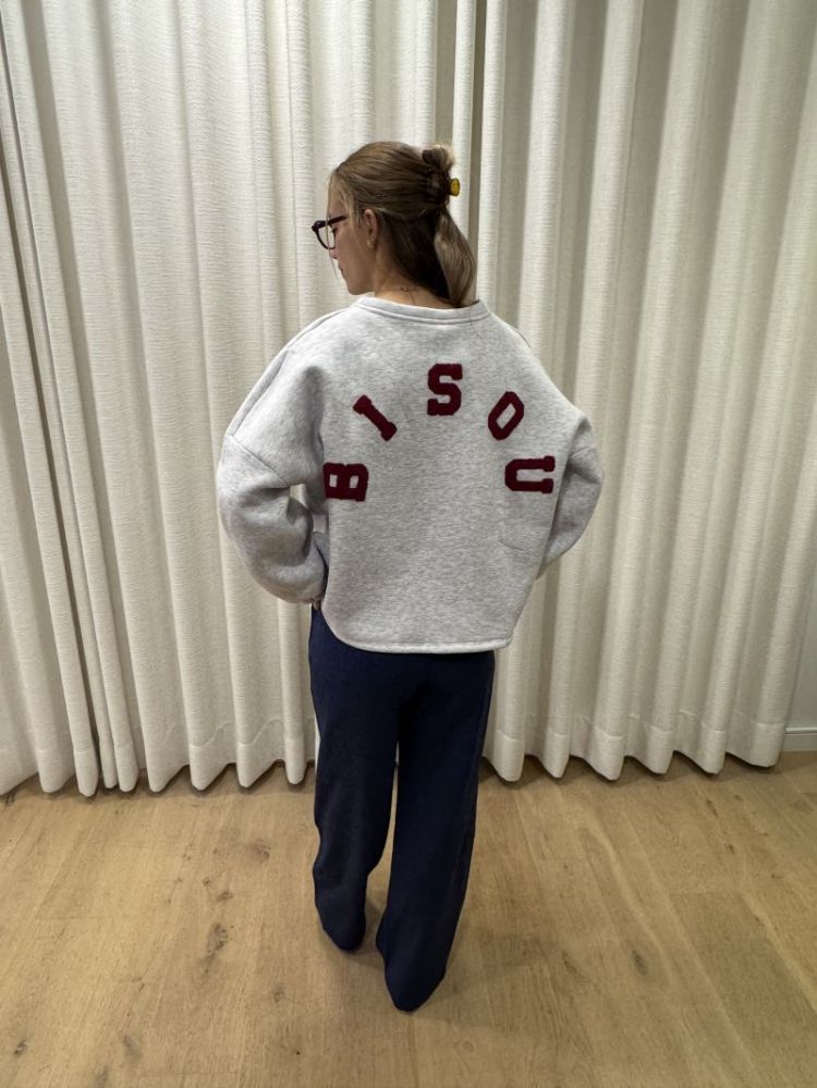 Sweat Bisous grijs