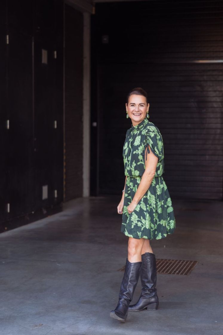 mini dress black/moss