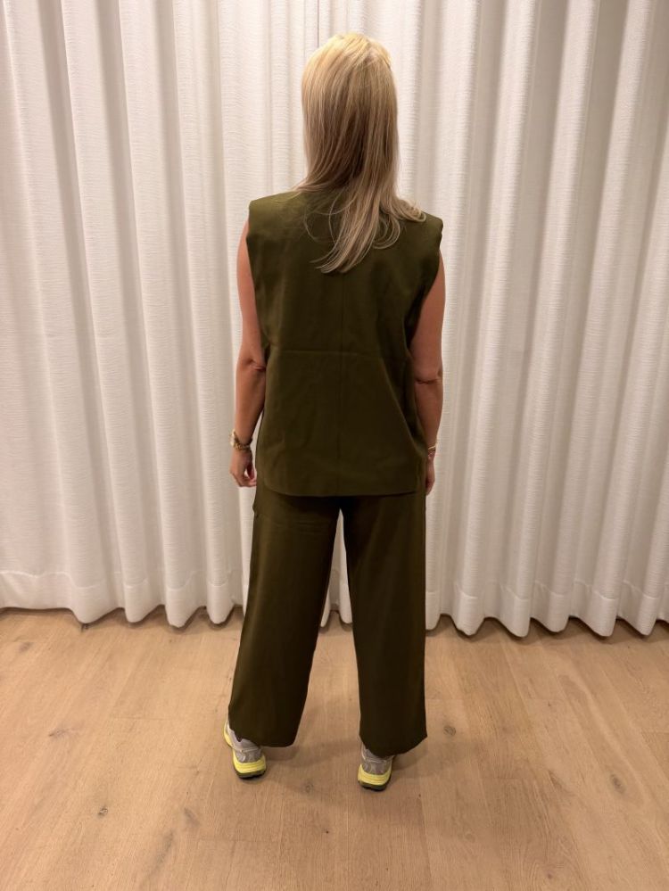 ankle pants dark olive