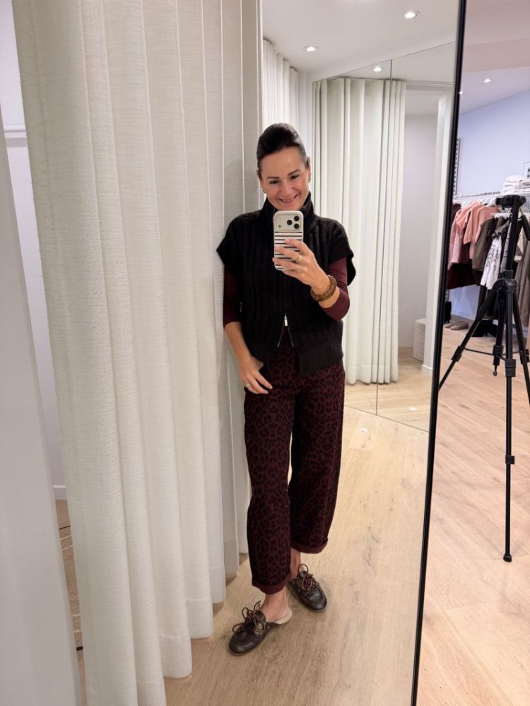 Balloon barrel leopard bordeaux