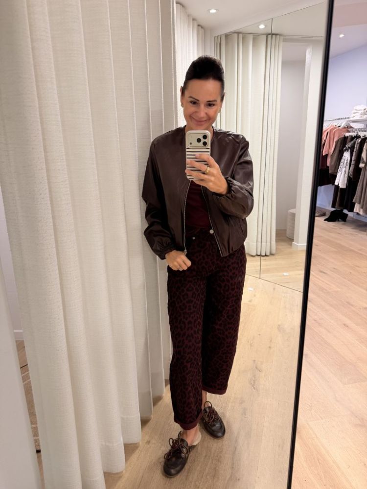 Balloon barrel leopard bordeaux