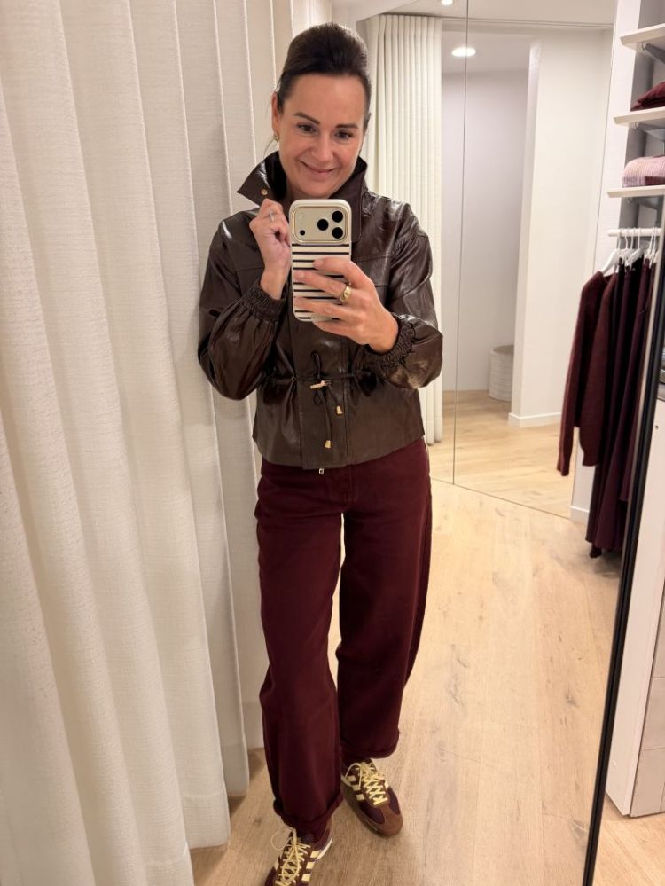 Balloon barrel pants bordeaux