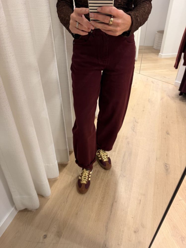Balloon barrel pants bordeaux