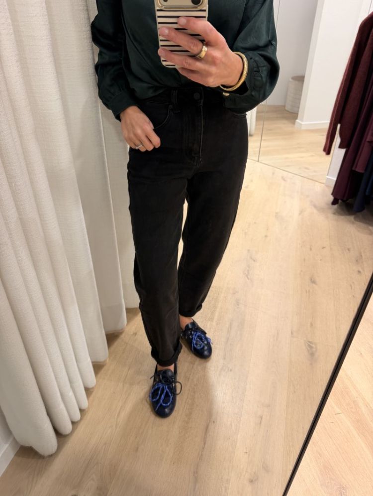 Zwarte Mom fit jeans zwart